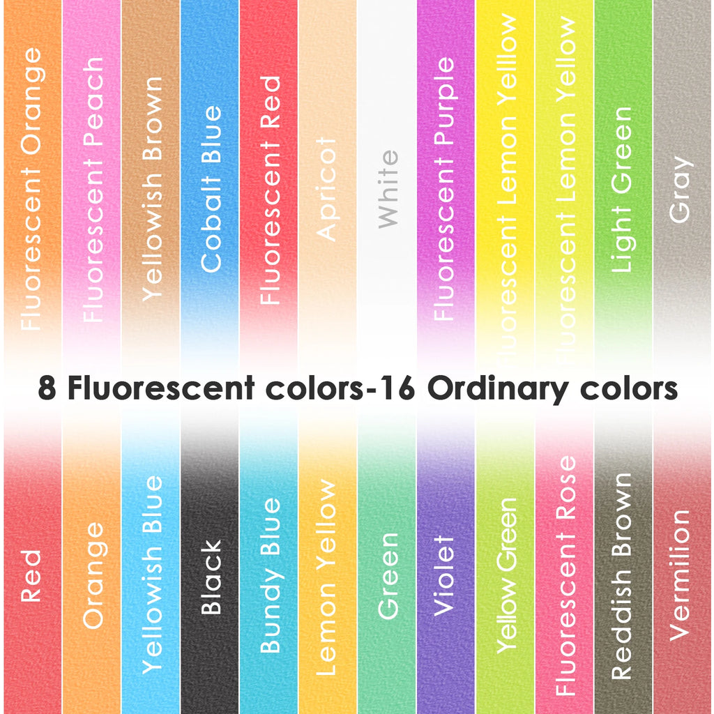 24Colors/Set Airbrush Paint Set, Opaque & Brilliant Acrylic Paint, 1fl Oz, Water Based, Ready To Spray.
