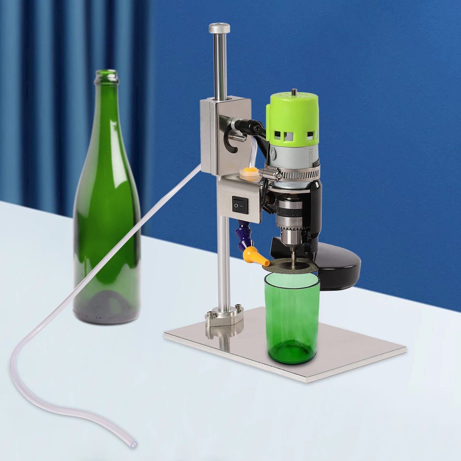 6000R Min Glass Bottle Cutter 150W Electric DIY Bottle Cutter Machine Wine Bottle Cutter Tool Kit for Round Square Glass