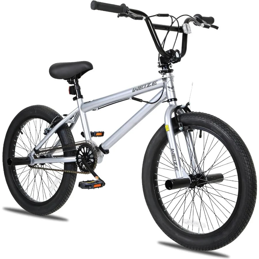 20 inch Freestyle BMX Bike Hi-Ten Steel Frame 360 Degree Rotor Freestyle 4 Pegs Single Speed Teen Bike