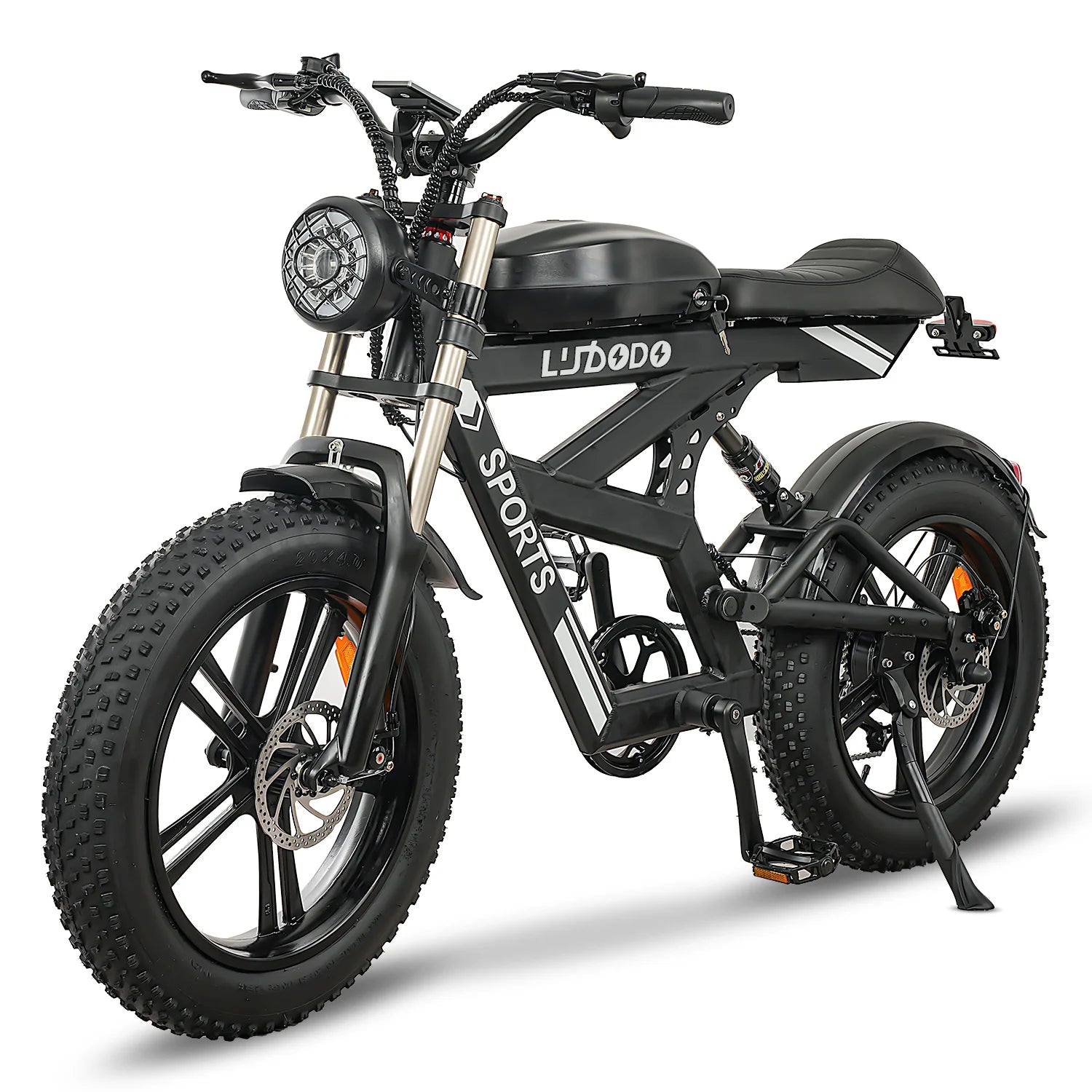 Electric Bicycle Motorcycle 1500W Peak 75Miles 48V18AH Battery 7 speed.