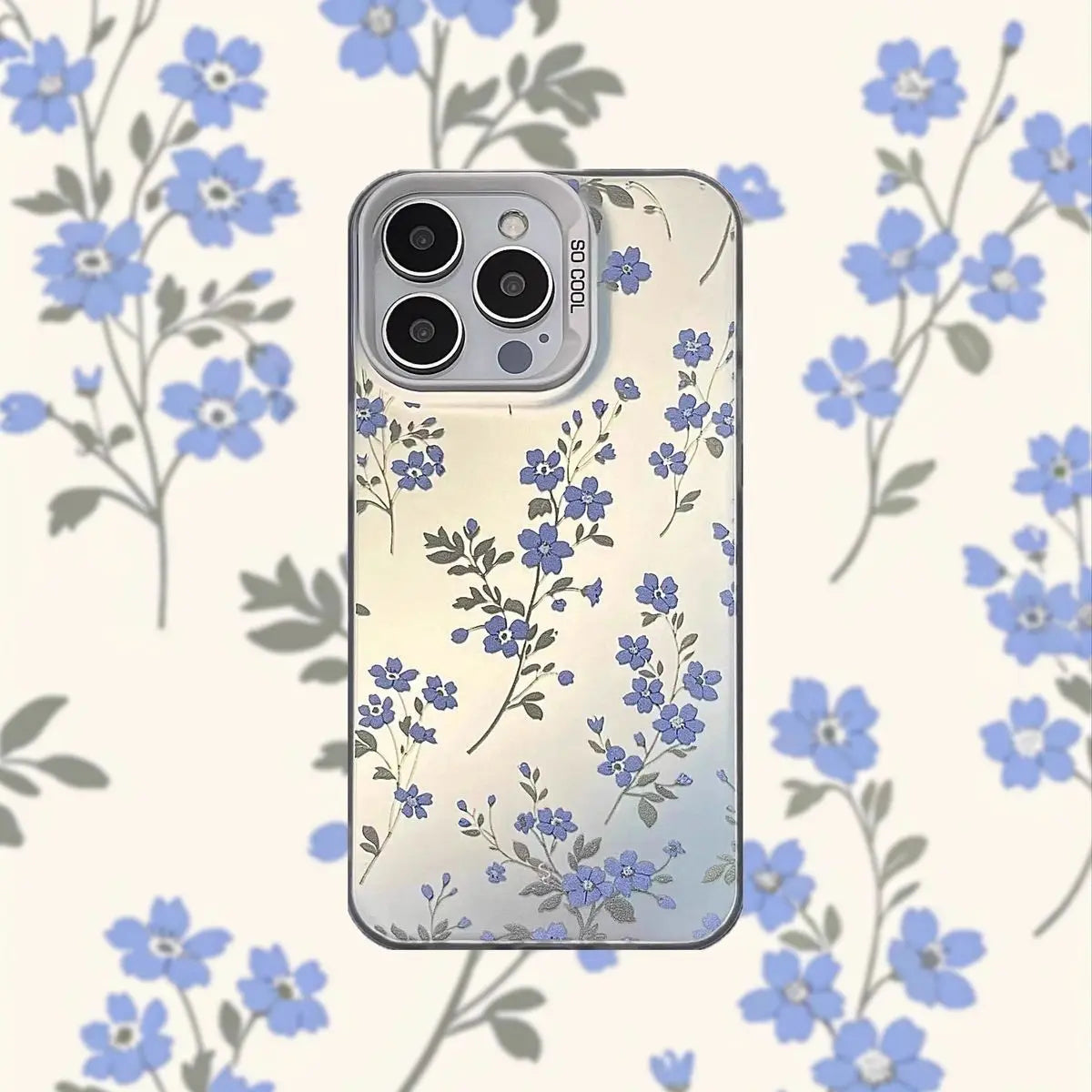 Small Purple Flowers Phone Case Hard Back Cover.