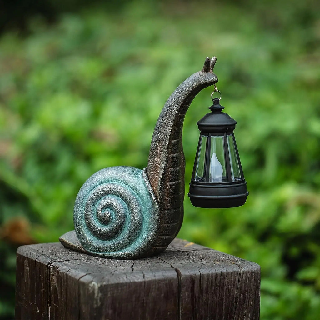 Solar powered Snail Garden Lights Outdoor Decor.