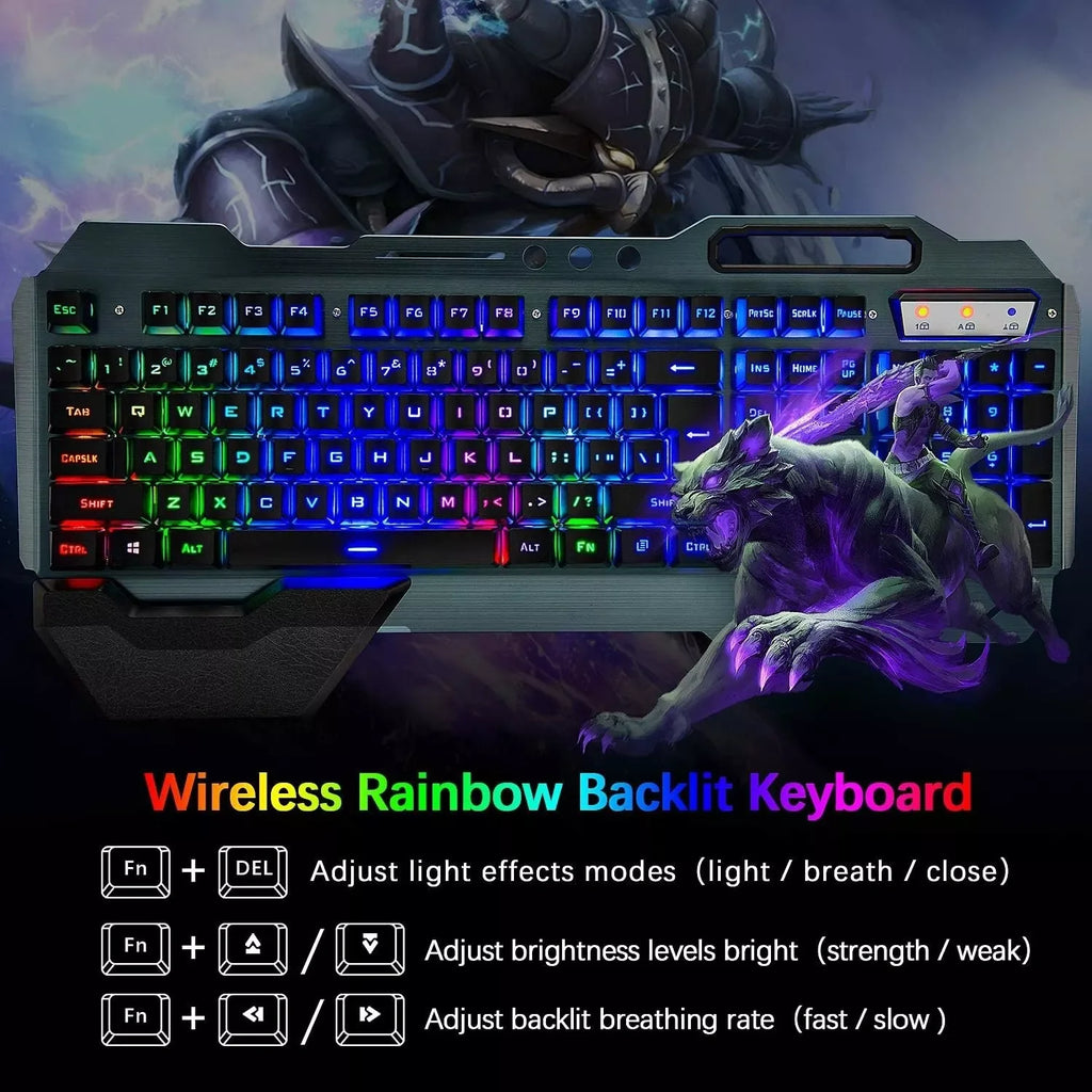 Wireless gaming Keyboard and Mouse Set.