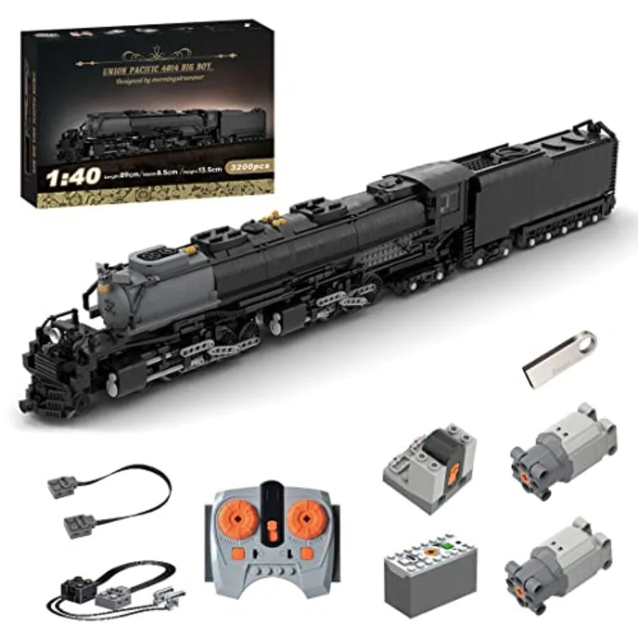 Technic 1 40 4014 Big Boy Steam Train Building Kit Steam Locomotive Series Building Block Set for Educational STEM Play and Col