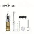 7pcs Professional Lockstitch Sewing Kit - High-Quality DIY Handcraft, Furniture & Leather Repair Sewing Tools,Easy-to-Use Design