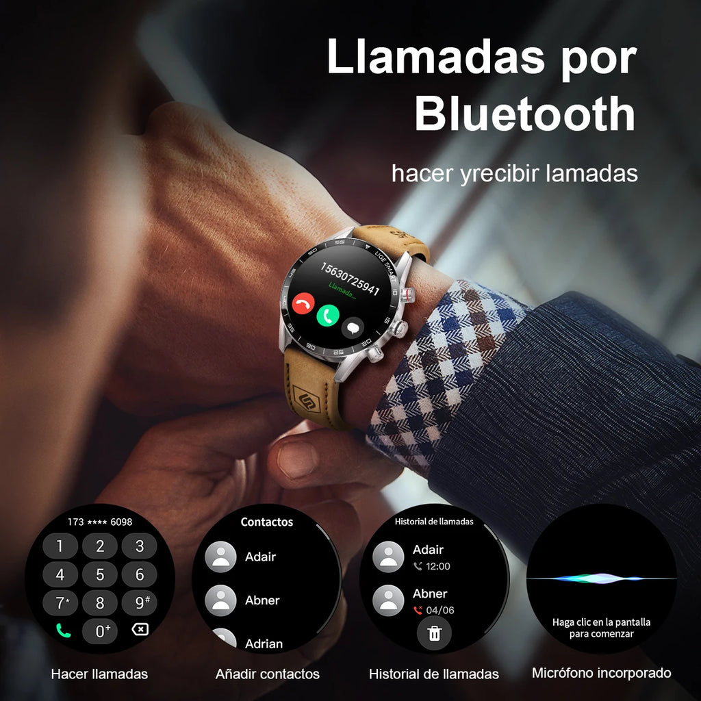 LIGE Brand Smartwatch For All Smartphone Connections AMOLED Screen Watch Men Smart Watch Waterproof Smartband HD Bluetooth Call