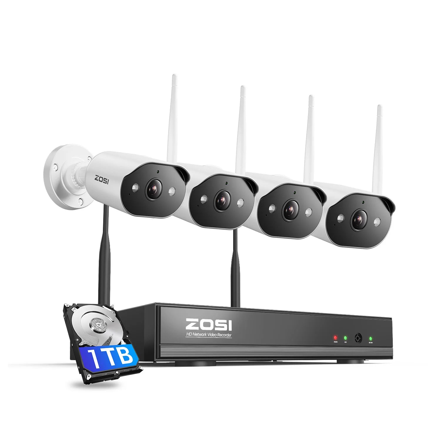 2K WiFi 6 Security Camera System 3MP Plug-in Wi-Fi Surveillance Cameras.