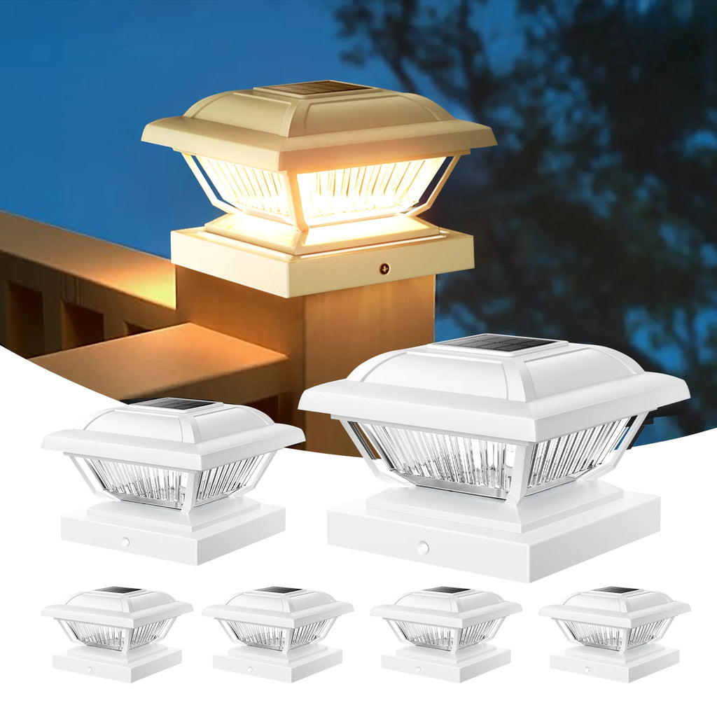 6/12 Pack Solar Post Cap Lights.