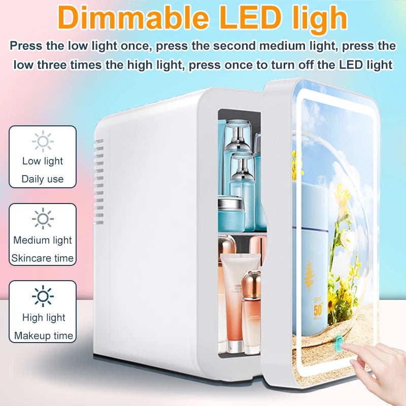 6L mirror beauty makeup refrigerator