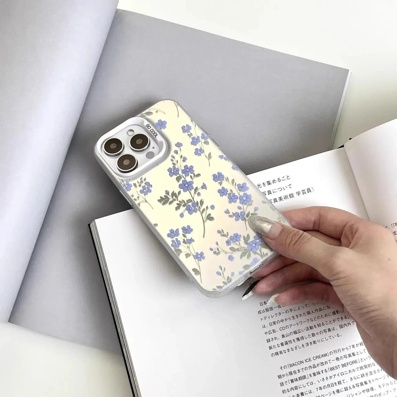 Small Purple Flowers Phone Case Hard Back Cover.