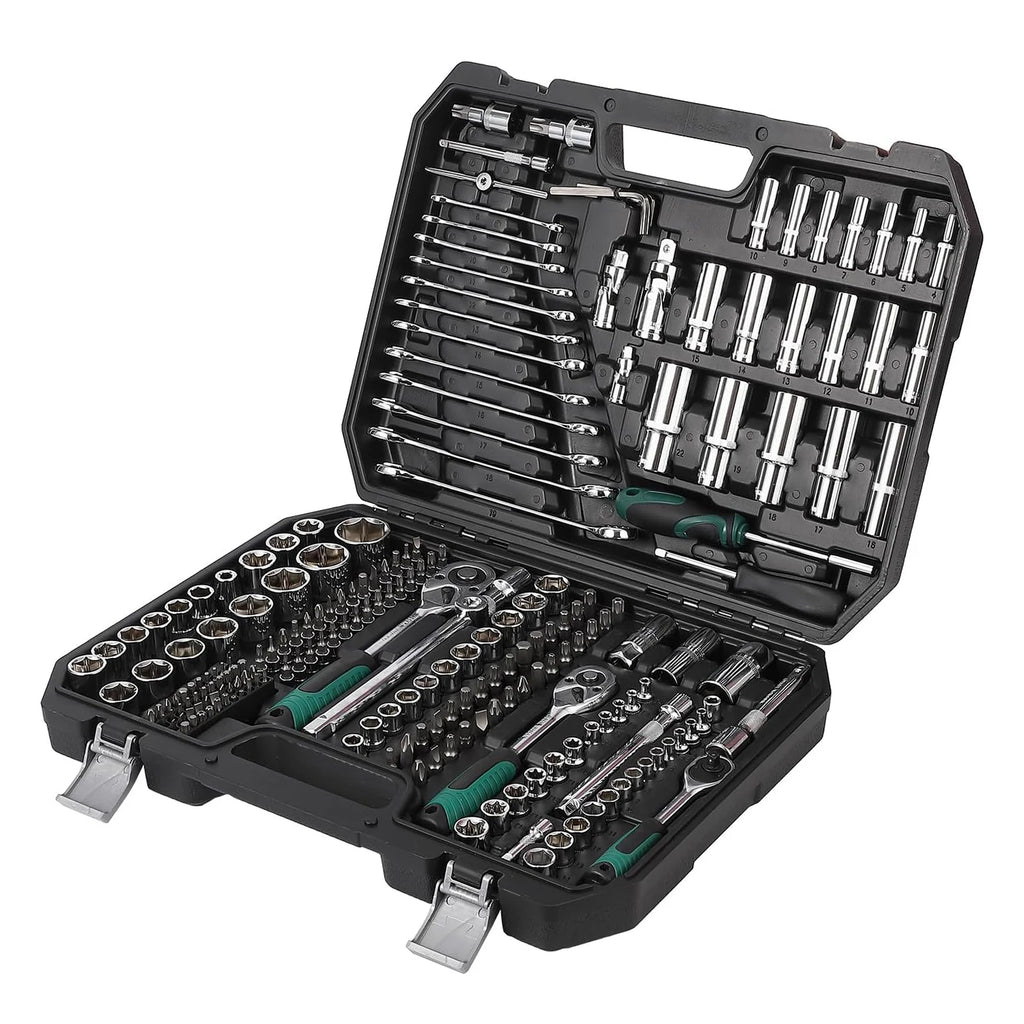 Mechanics Tool Set 216PCS (Including The Case) Portable Tool Kits and Socket Set, Automotive Repair Tool Set for DIY Car Repair