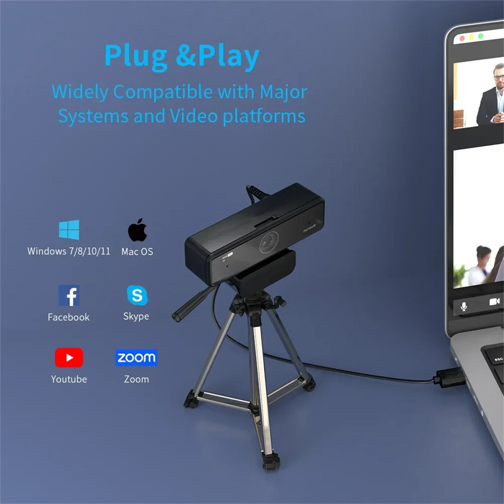 V11 High Quality 1080p 60fps Full Hd Plug And Play Computer Usb Web Camera Mini Webcam 2K For Pc Laptop With Microphone
