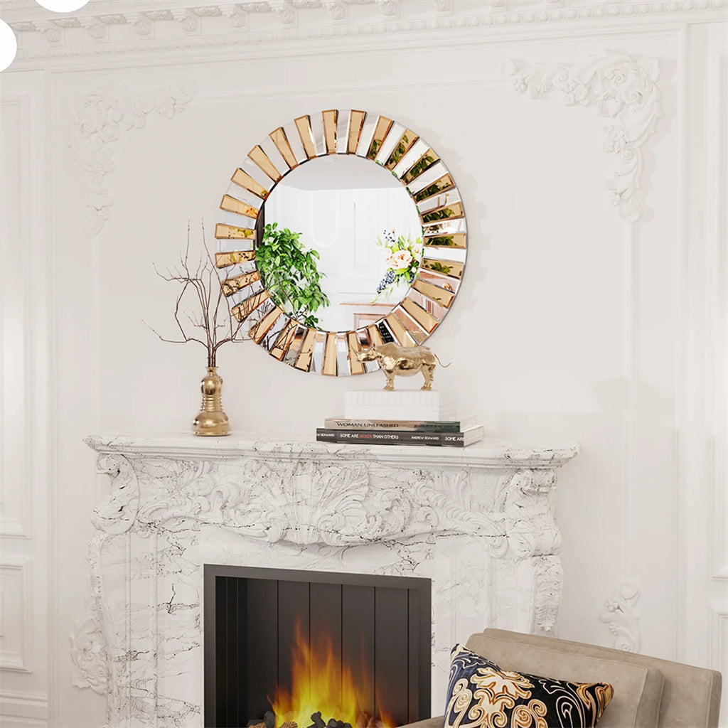 XL Enthusiasm Decor Mirror Wall Accent Mirror 60/80cm Round,