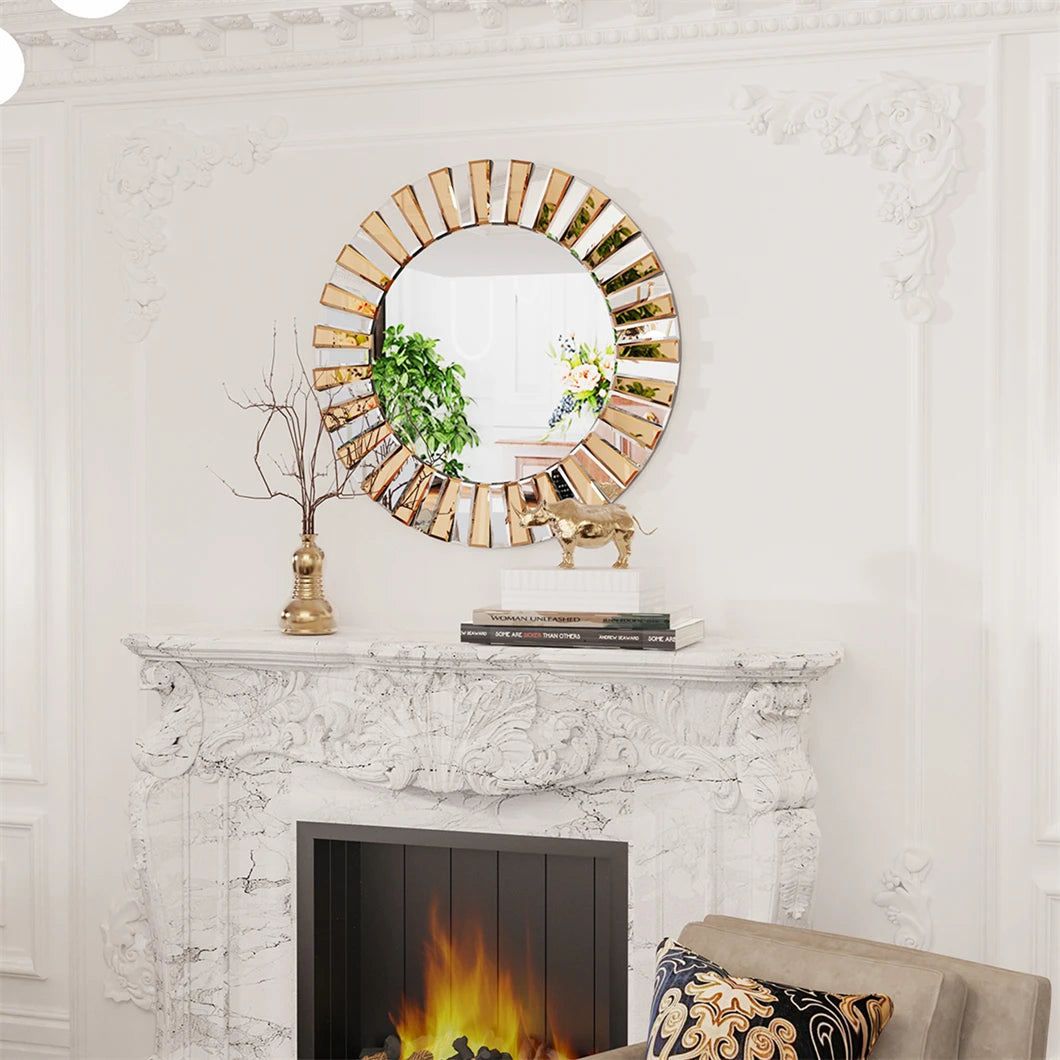 XL Enthusiasm Decor Mirror Wall Accent Mirror 60/80cm Round,