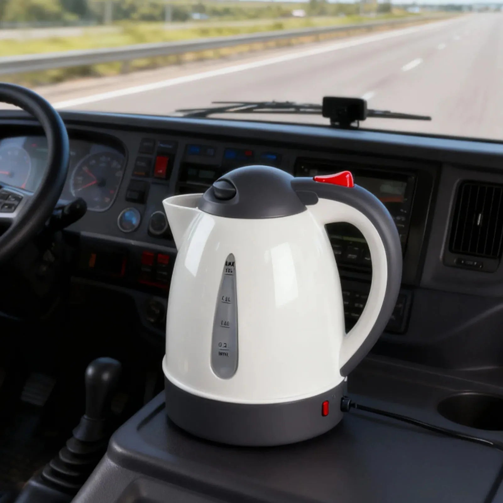 Beige 250W Portable Car Electric Kettle