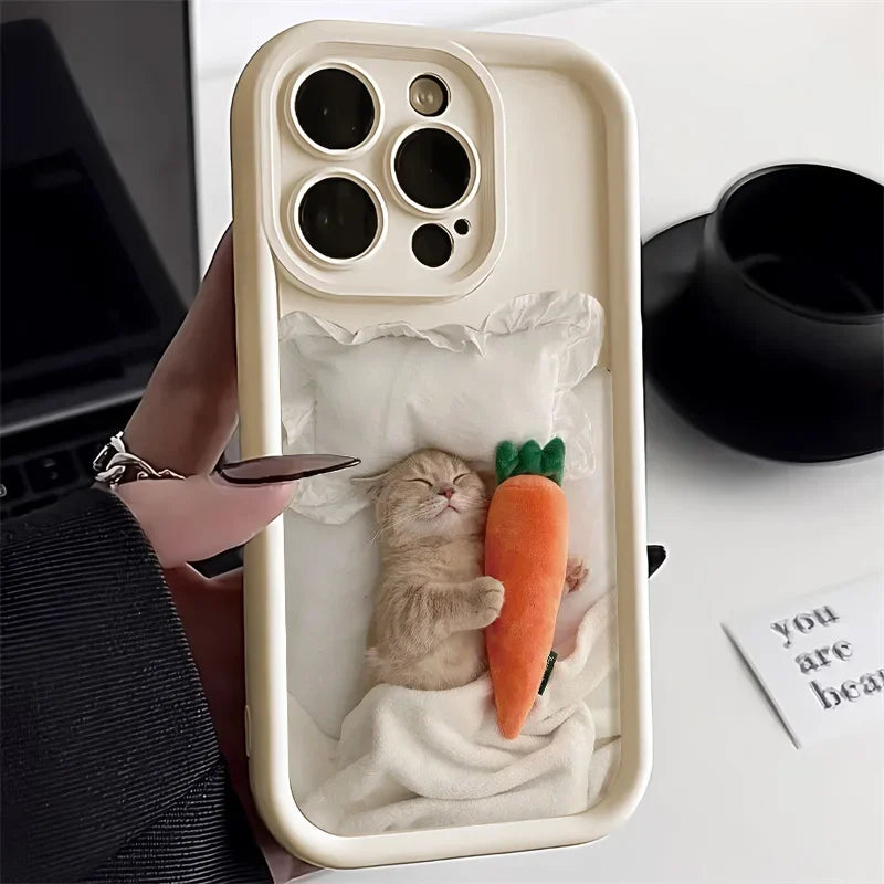 Cute Cat Silicone Phone Case.