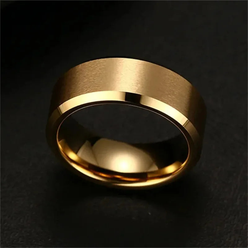 Charm Jewelr Stainless Steel Black Rings.