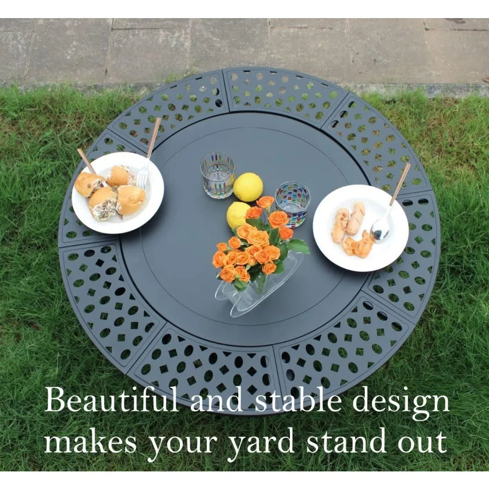 36 Inch Wood Burning Fire Pit with Grills and Tabletop.