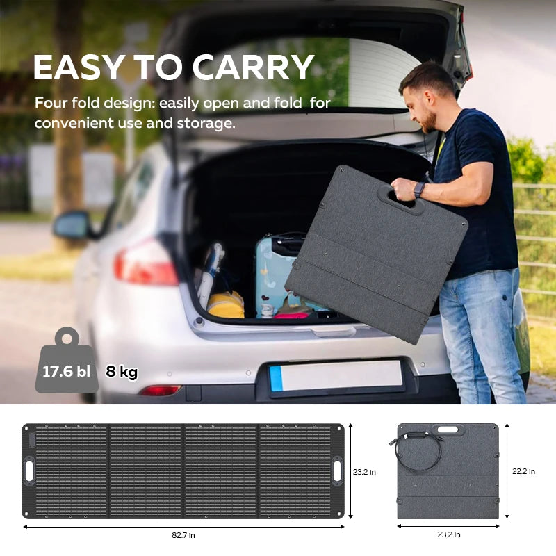 1800w Portable Power Station, 200w Solar Panel for Camping Solar Generator