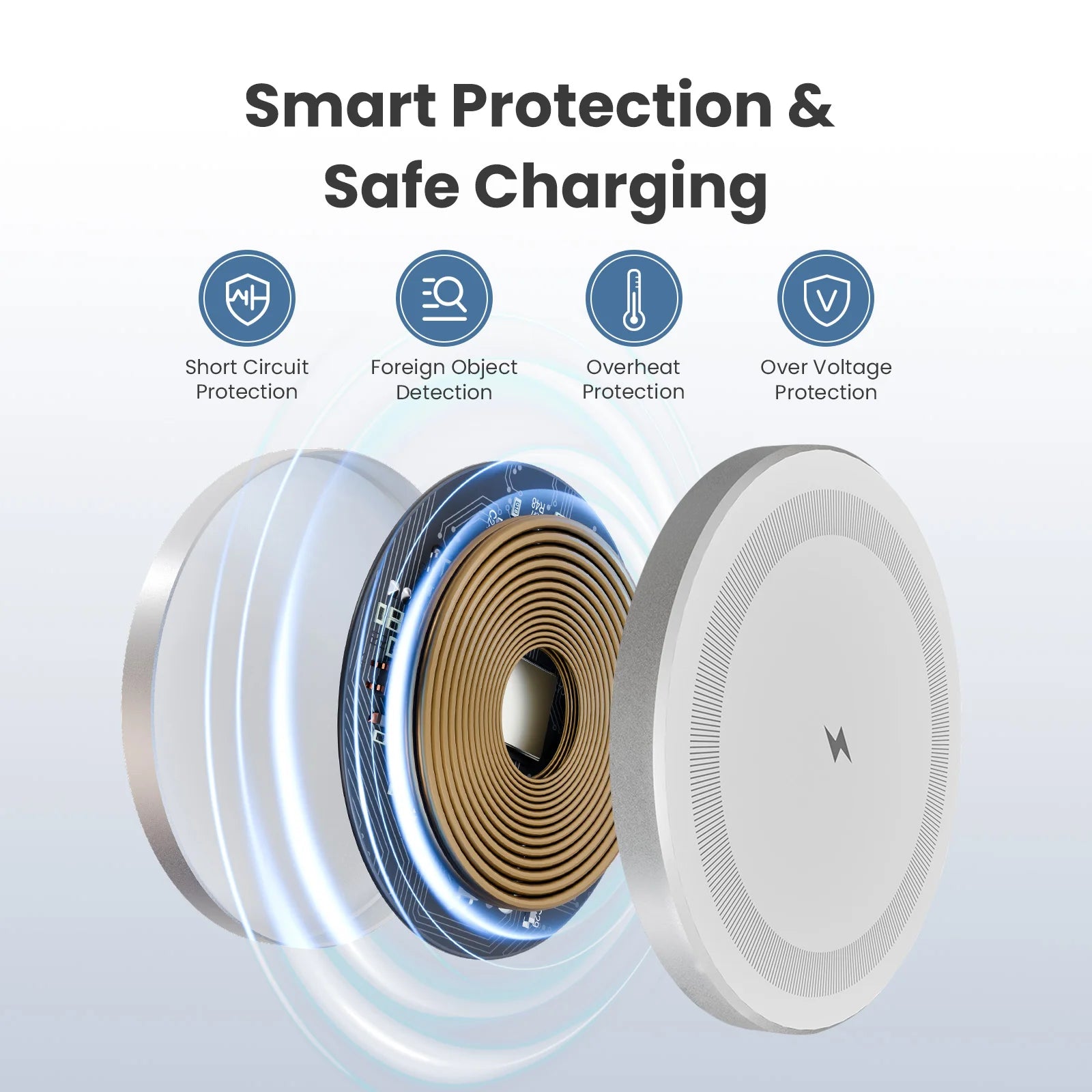 25Ｗ Magnetic Wireless Charger for Magsafe iPhone 17-11 Pro Max Samsung