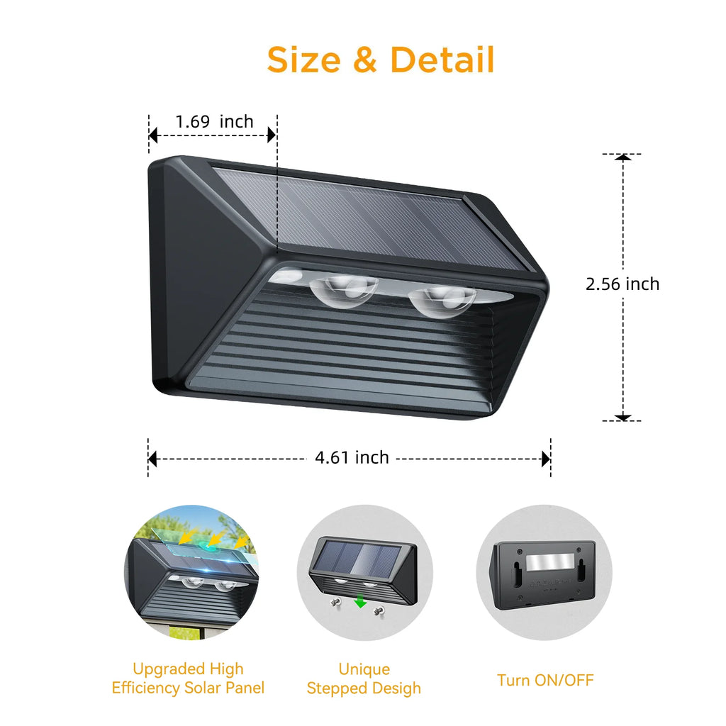 4/8/12-Pack Solar Fence/Step Lights.