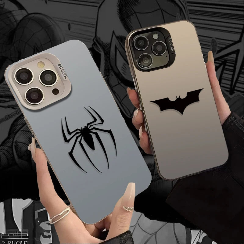 Bat Spider Man LOGO Plating Phone Case.