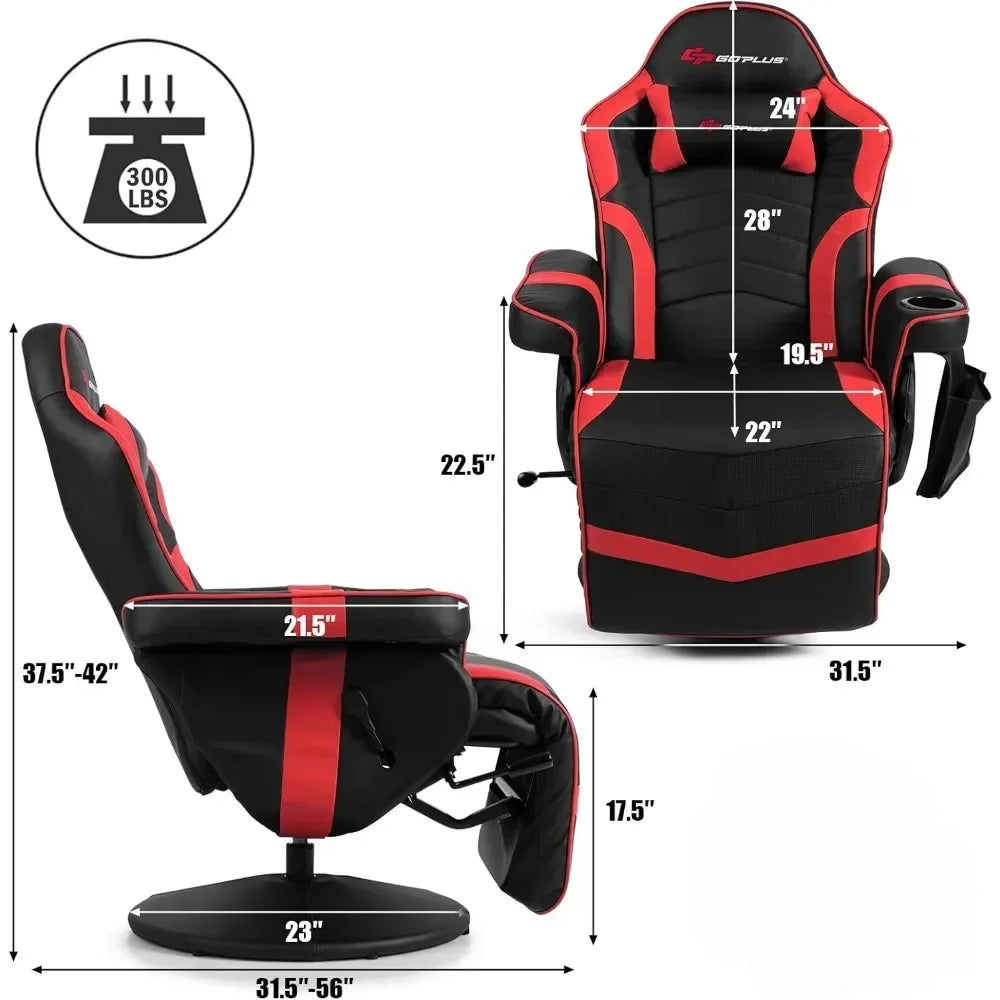 ergonomic leather gaming recliner.