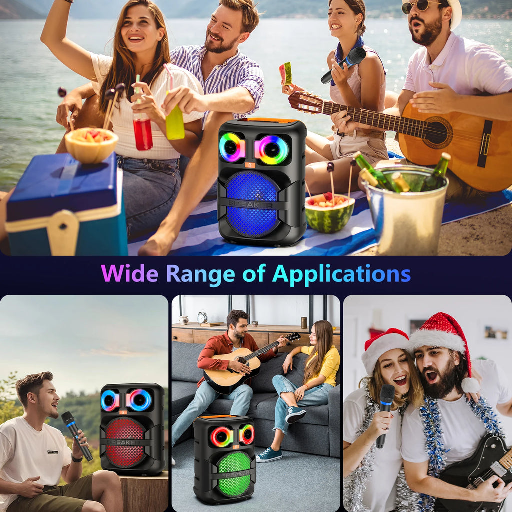 Home Karaoke Machine with two microphones.