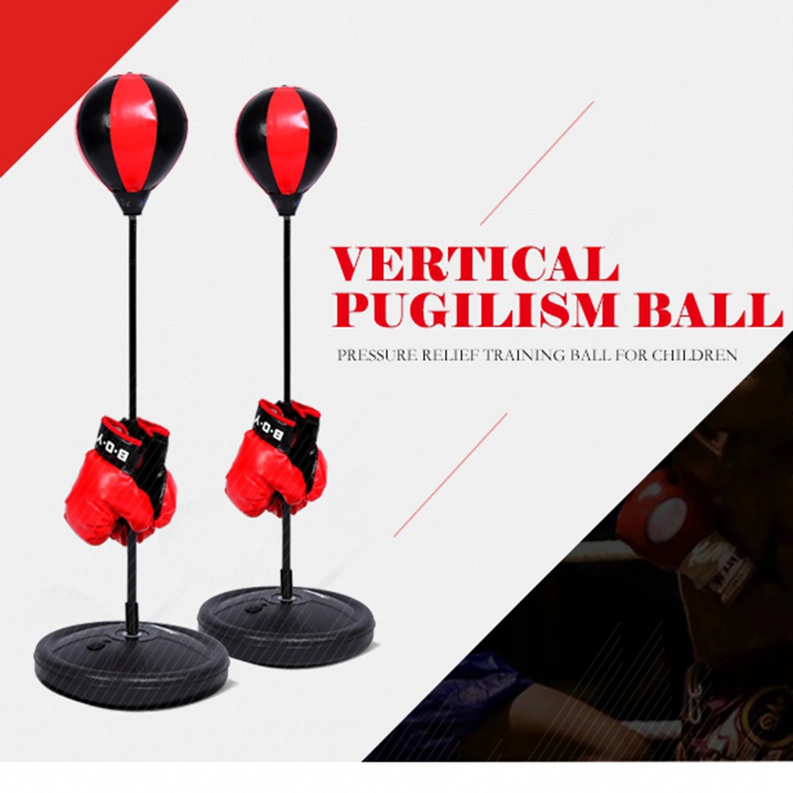 Children Boxing Set Kids Boxing Ball Adjustable Height Kids Punching Ball Bag Speed Boxing Sports Set Fighting Game With Gloves