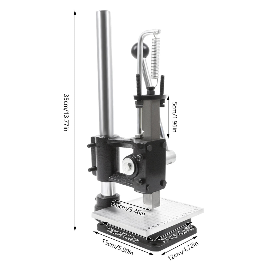Leather Press Leather Hole Puncher Upgraded Hand Punching Machine for DIY Leather Craft Punching Holes Cutting, Forming Pressing