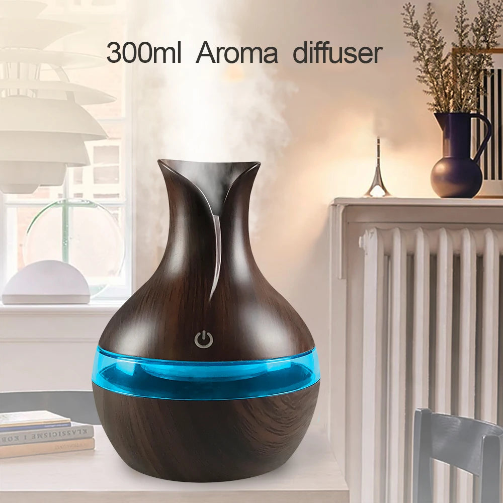 Mini USB Diffuser Air Humidifier with 7-Colors LED night light Aromatherapy Diffuser.