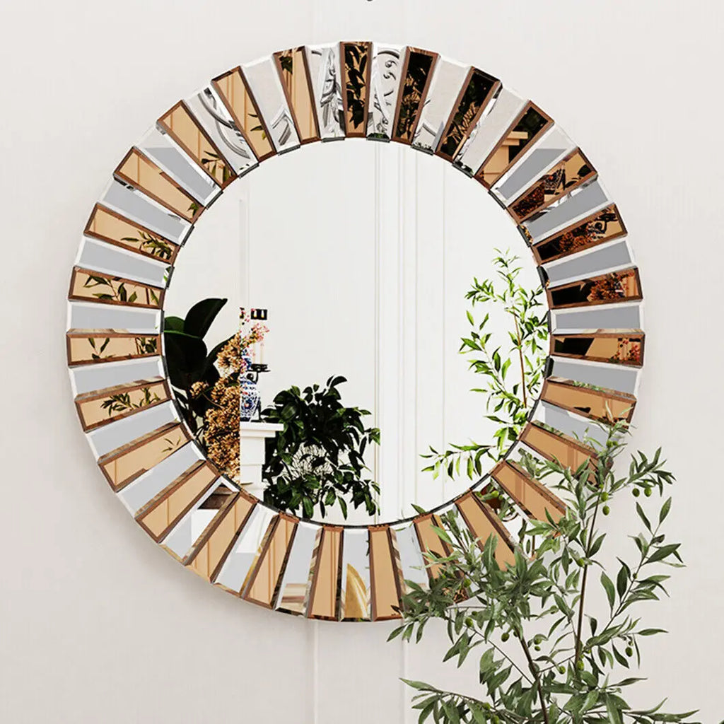 XL Enthusiasm Decor Mirror Wall Accent Mirror 60/80cm Round,