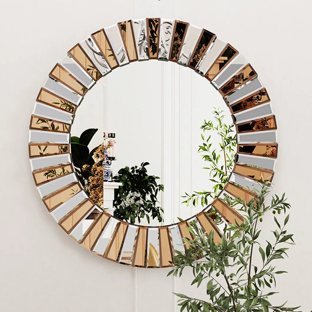 XL Enthusiasm Decor Mirror Wall Accent Mirror 60/80cm Round,