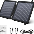 15W Portable Solar Panel Battery Charger with 5V 3A USB-A USB-C Output.