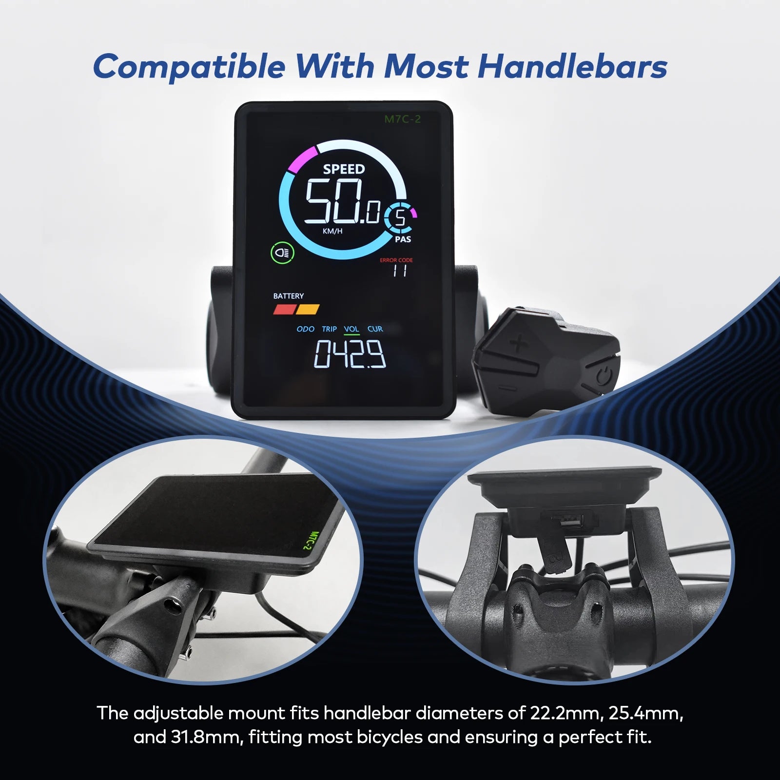 EBike LCD Display Bicycle Speedometer Screen for Fatbike Scherm Scooter Accessories Bike Computer