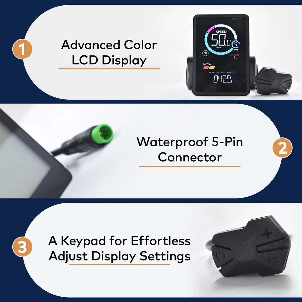 EBike LCD Display Bicycle Speedometer Screen for Fatbike Scherm Scooter Accessories Bike Computer