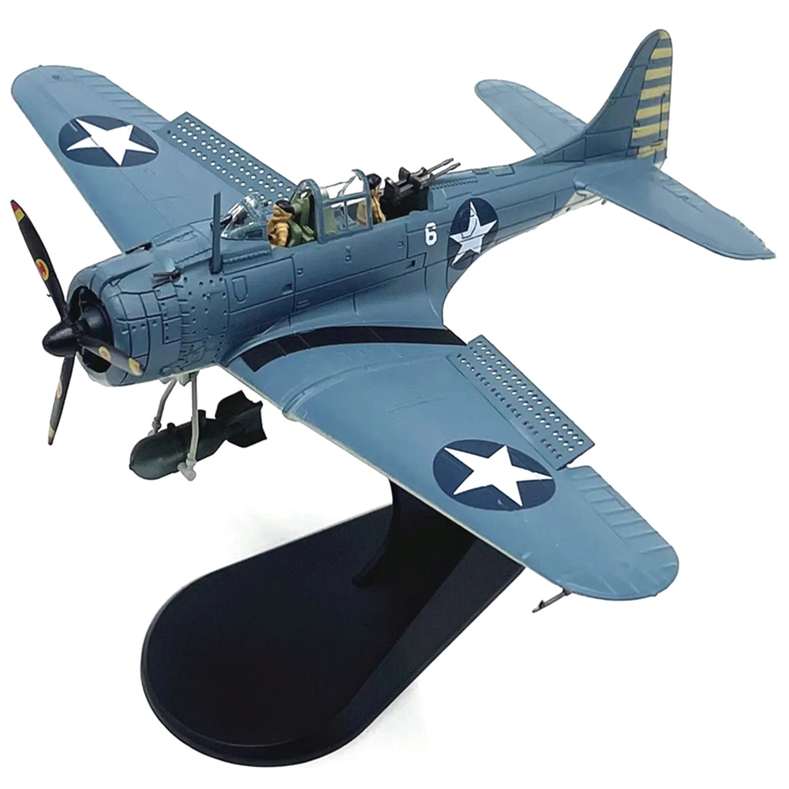 1/72 Scale Diecast US SBD-3 Dive Bomber Fighter Alloy Aircraft Model Military Plane w/Base Indoor Display Decor Collection Gift