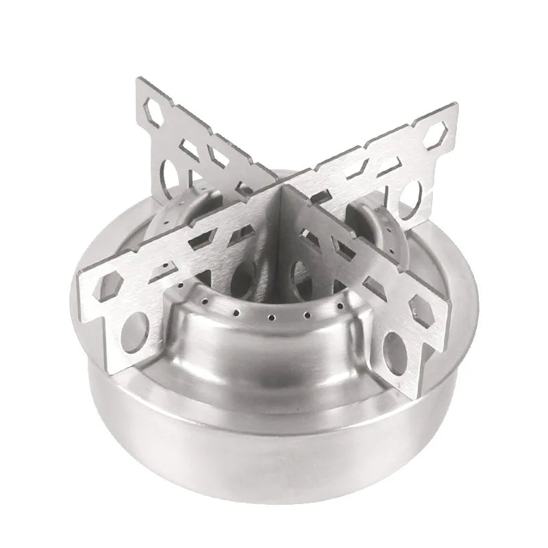 Portable Alcohol Stove Outdoor Ultralight Aluminum Alloy Stove Cooking Burner With Cross Stand For Camping Hiking Supplies