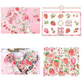 90 PCS Strawberry-Themed Stickers Labels for Personal Diary Planner Scrapbook Album and Notebook.