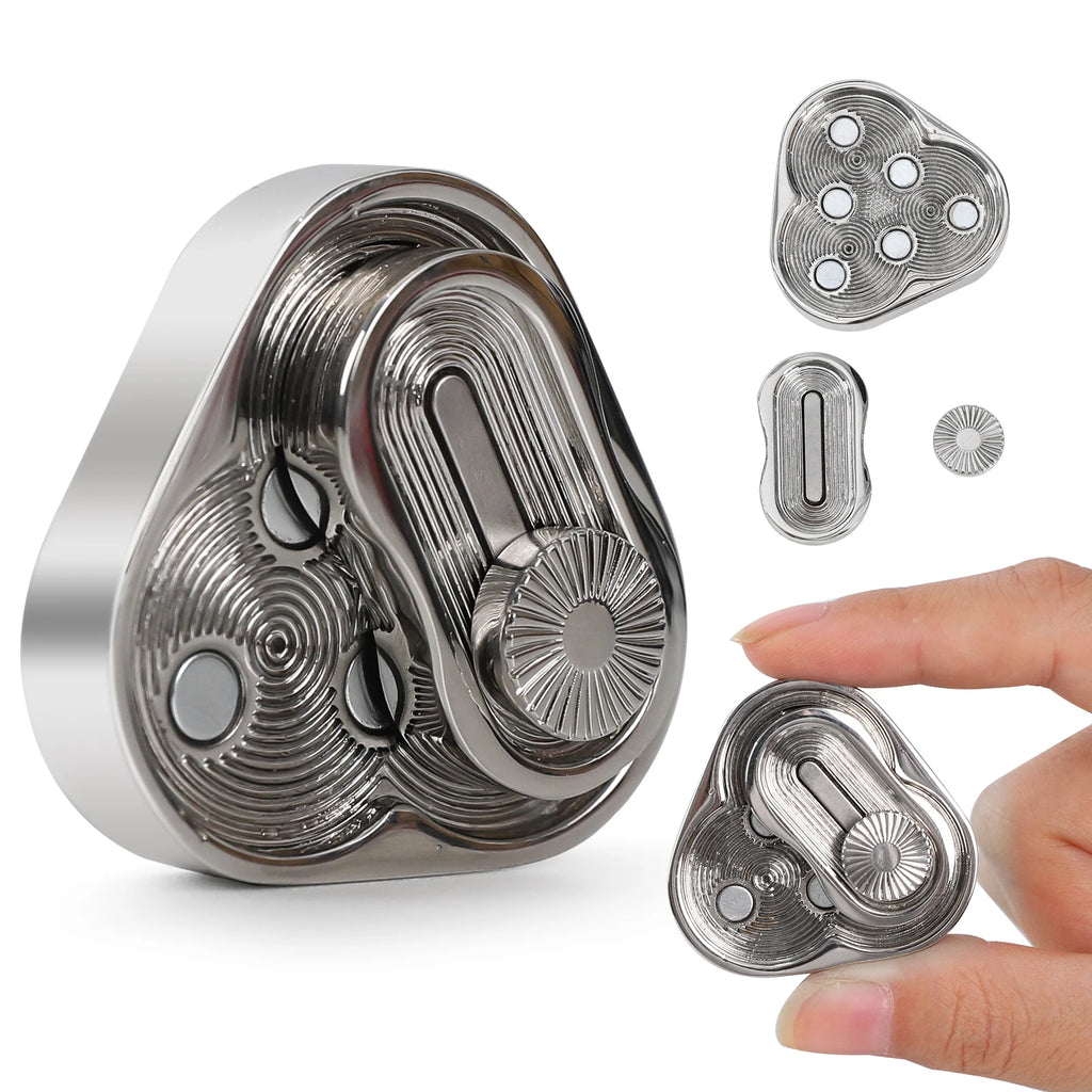 Metal Fidget Slider Triangle Rotation Stress and Anxiety Relief.