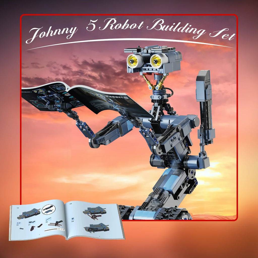 Johnnys 5 Robot Building Blocks Set Military Robot Model Action Figure Bricks Johnnys Five Building Blocks Toys for Kids Gifts