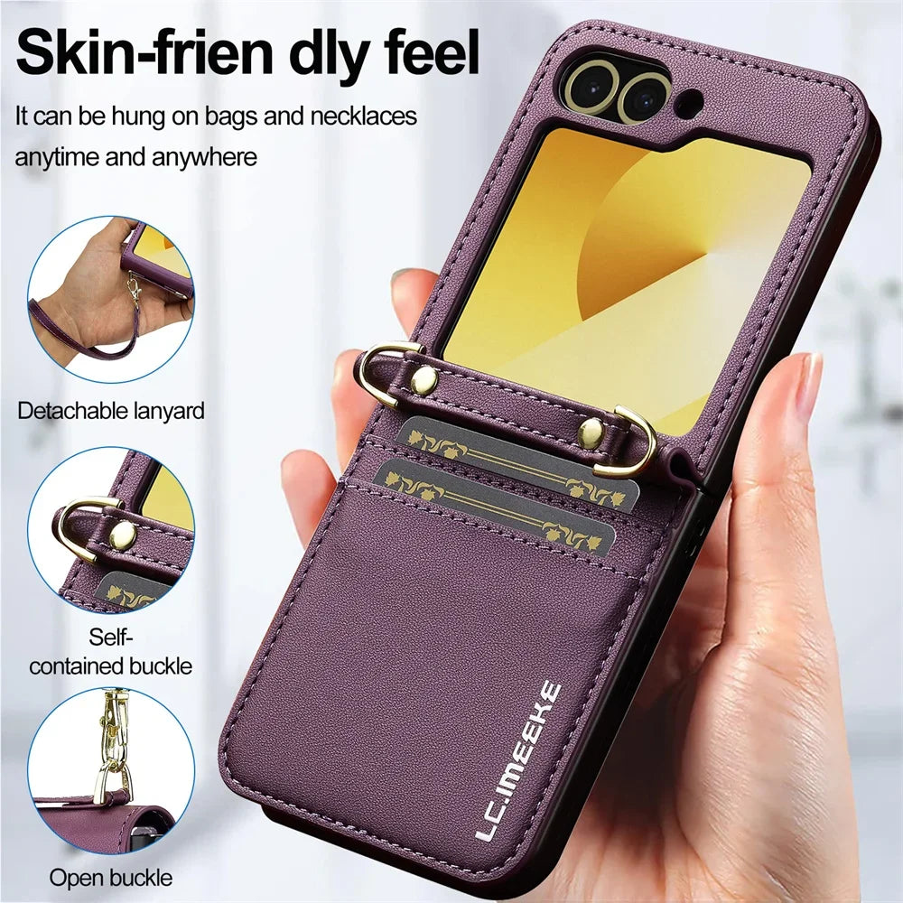 Wallet Crossbody Phone Case For Samsung Galaxy.
