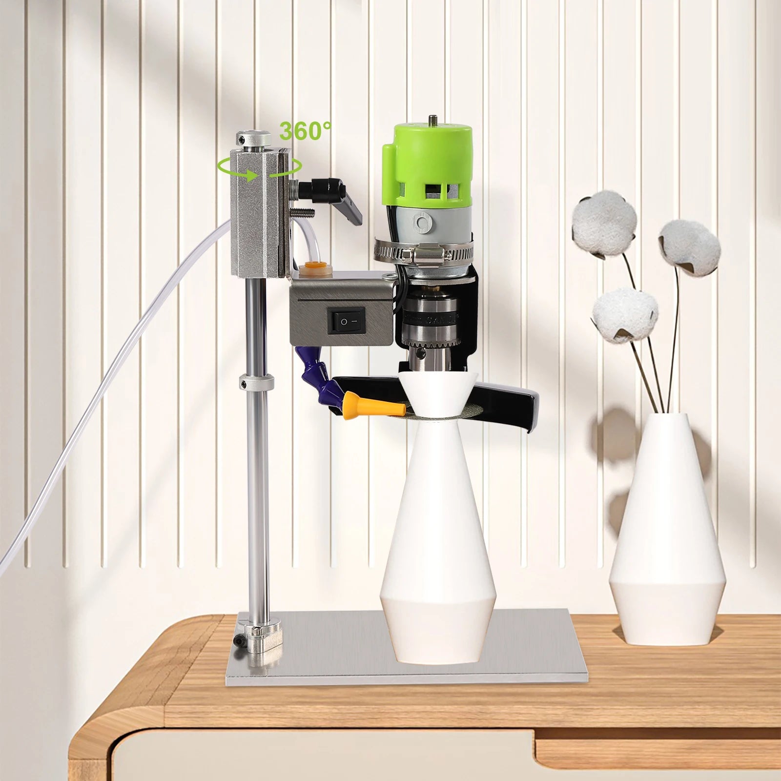 6000R Min Glass Bottle Cutter 150W Electric DIY Bottle Cutter Machine Wine Bottle Cutter Tool Kit for Round Square Glass