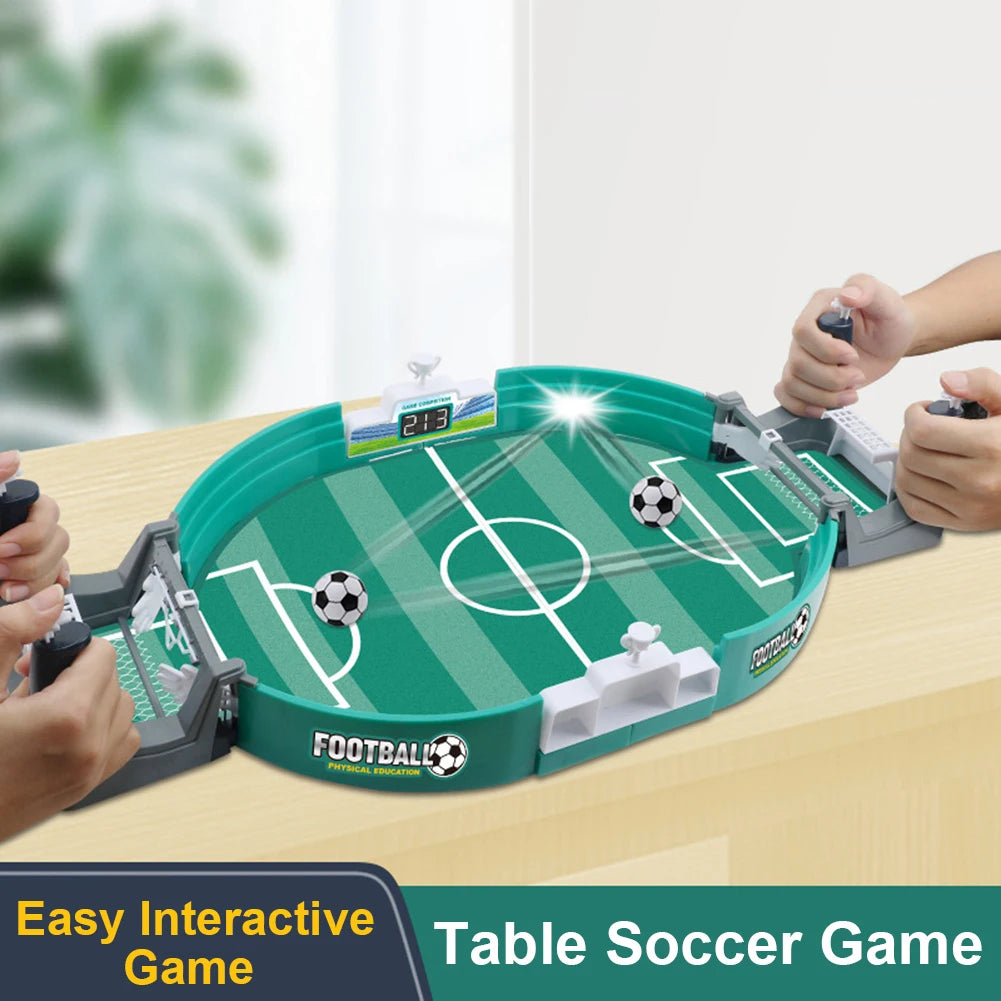 Mini Table Soccer Game Easy Installation Football Parent-Child Game Safe Sturdy Real Football Field Games for Kids Holiday Toys