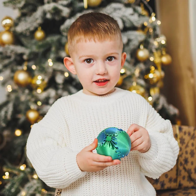 3D Printed Gear Sphere Fidget Toy.