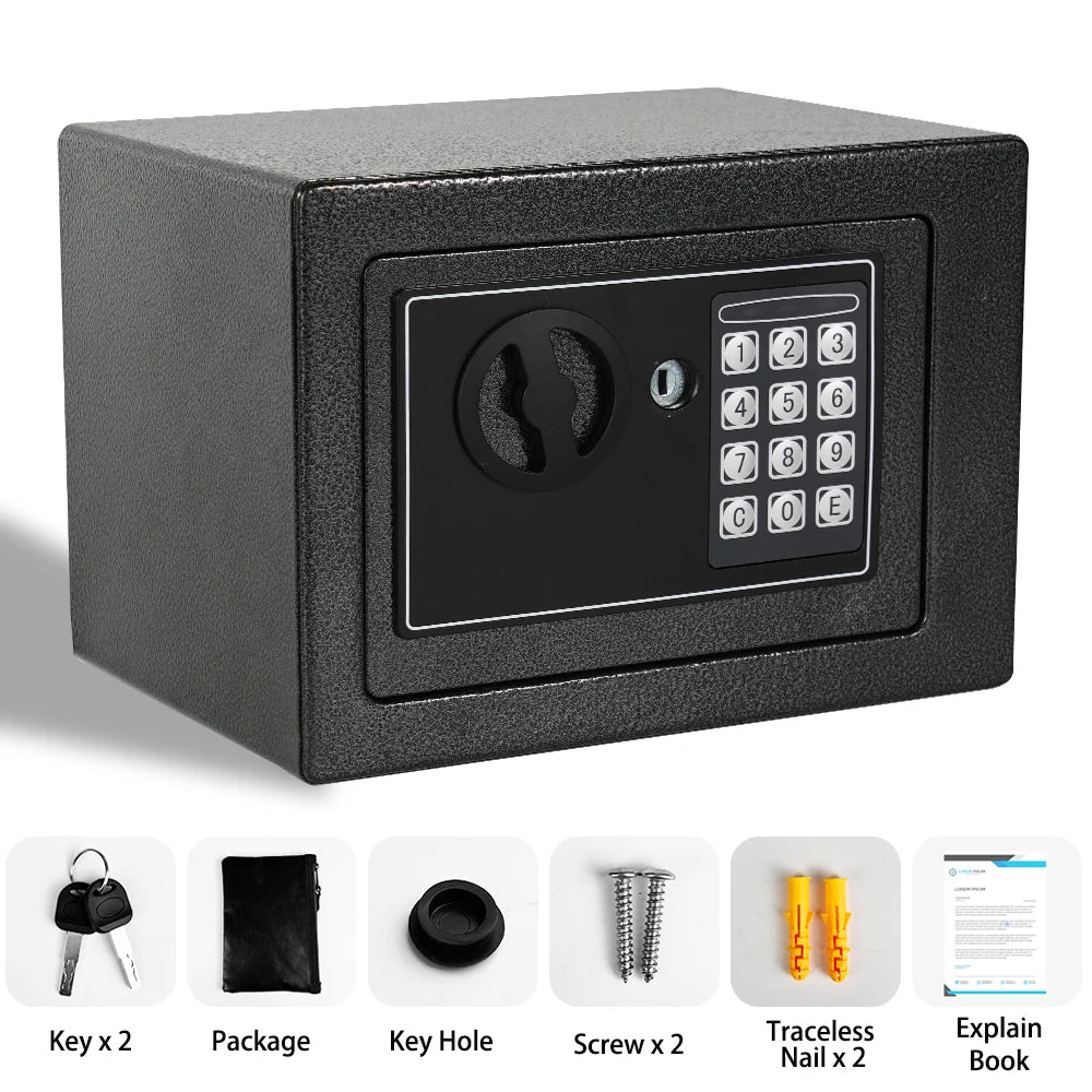 Digital Keypad Home Safe Adjustable Shelf Security Safe.