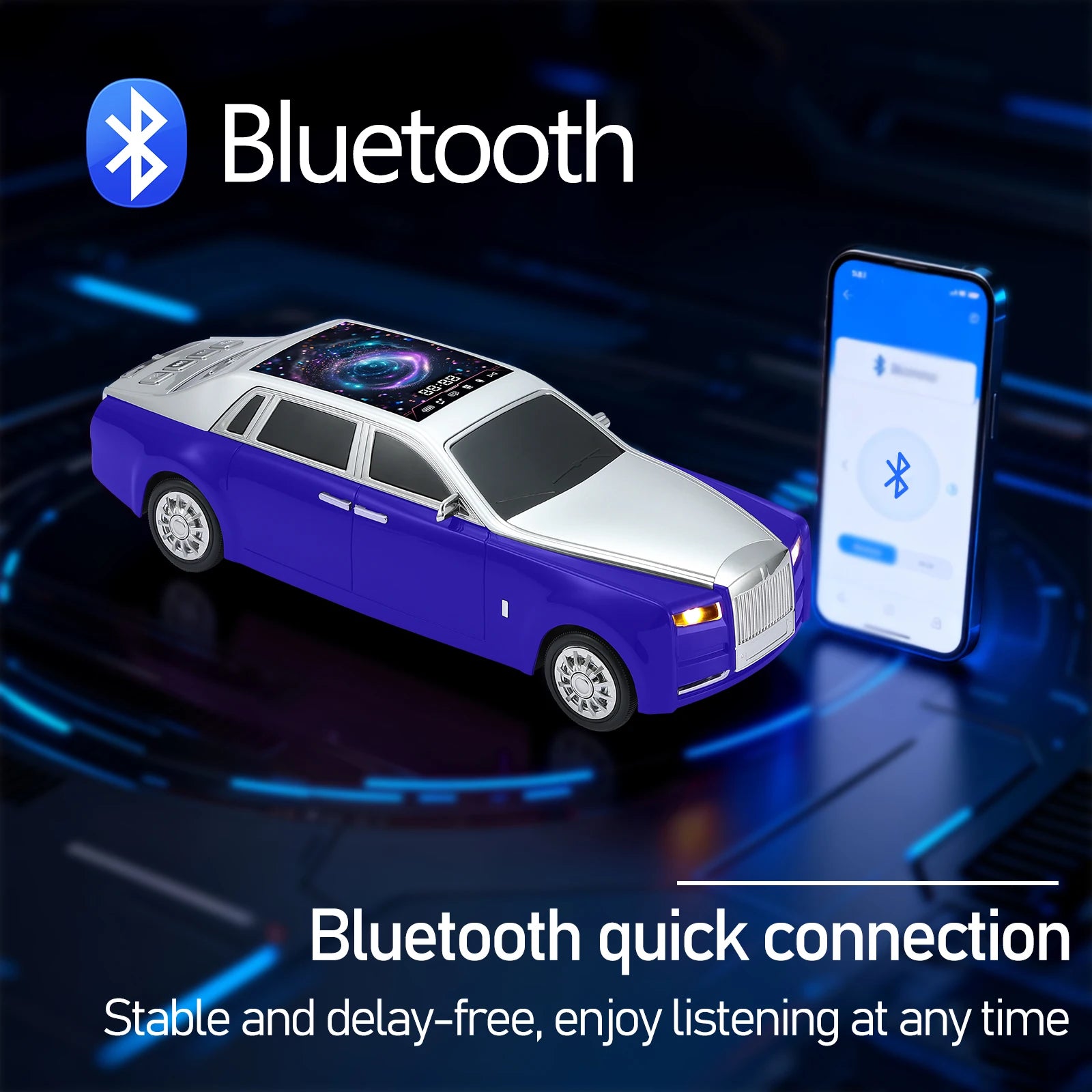 Wireless Bluetooth speaker Retro-Style Space Classic Car Model Design.