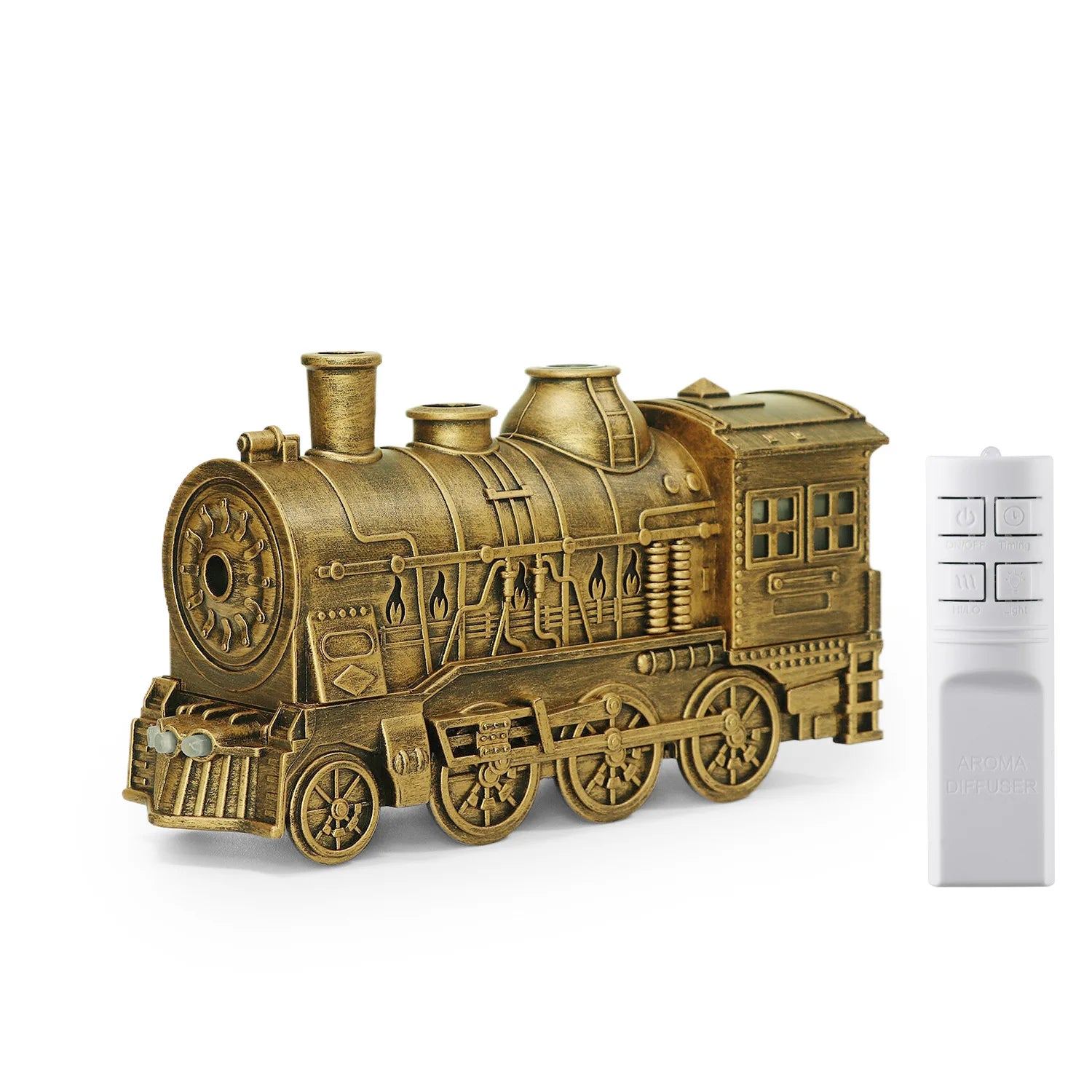 300ML Vintage Steam Train Air Diffuser Humidifier with 2-Color LED Light Cool Mist for Relaxation Home Decor.