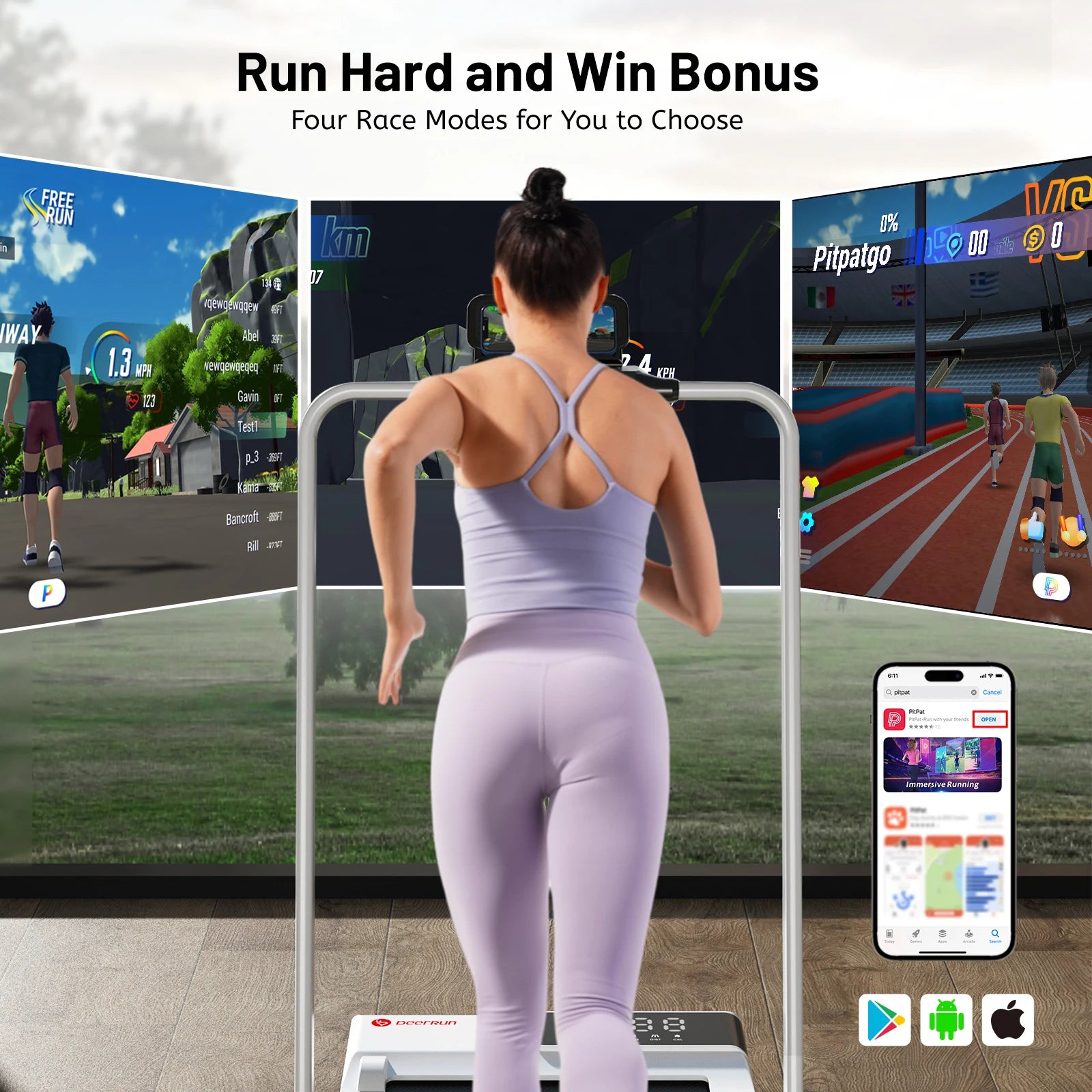 Treadmills for Home Foldable,Folding Walkingpad Treadmill MAX 300lbs APP Remote Control,Running Machine with Safety Handrail