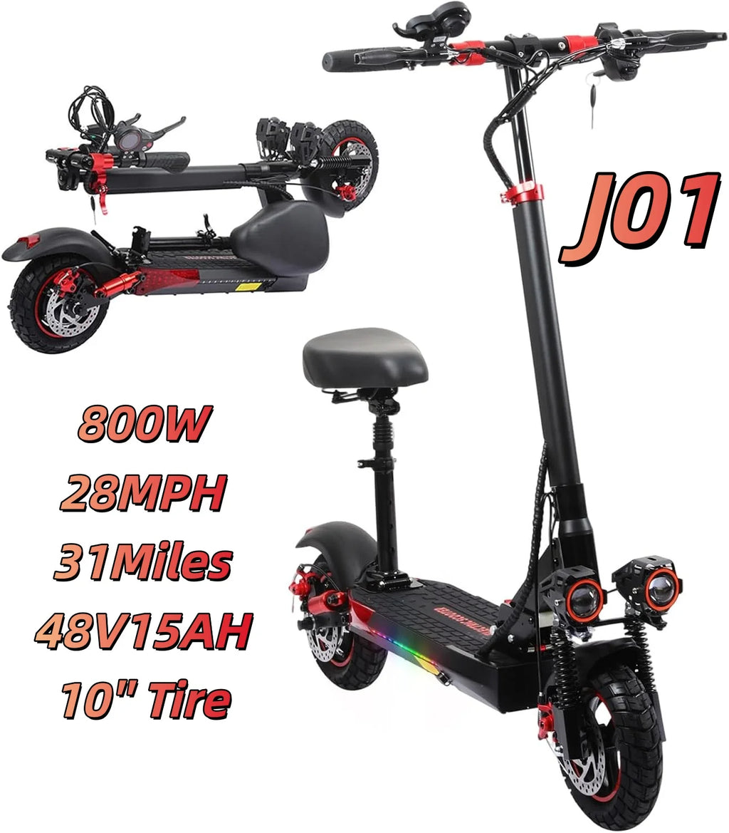 Electric Scooter 30MPH,1200W,11'' Off-Road Scooter with Dual Suspension & Side Light
